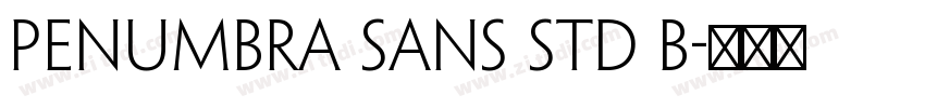 Penumbra Sans Std B字体转换